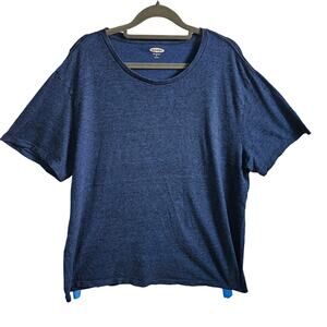 Old Navy Men's XL Soft Washed Tee Shirt Dark Blue Heathered Casual Basic Simple